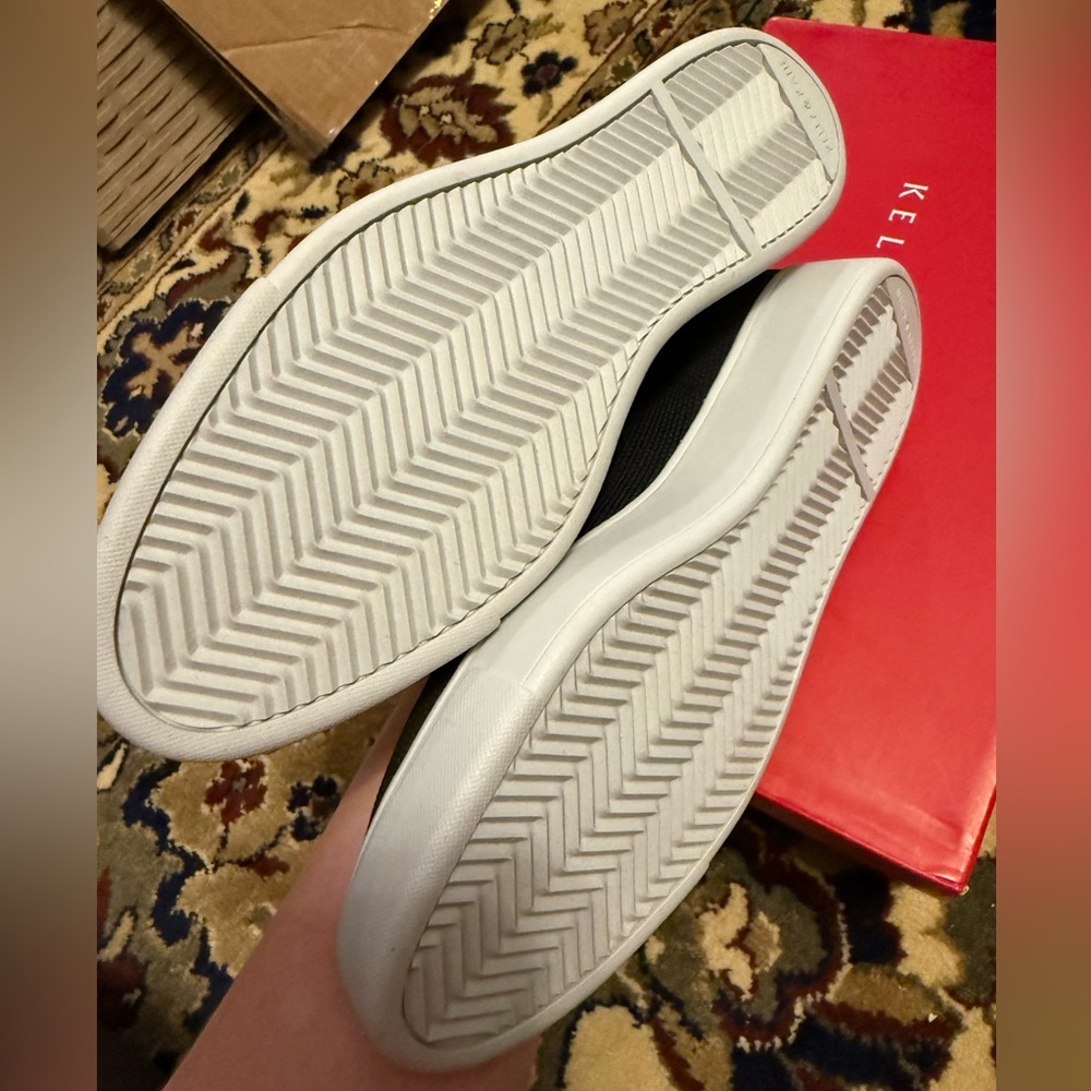 Black Slip-On Knit Sneakers - Picture 2 of 4